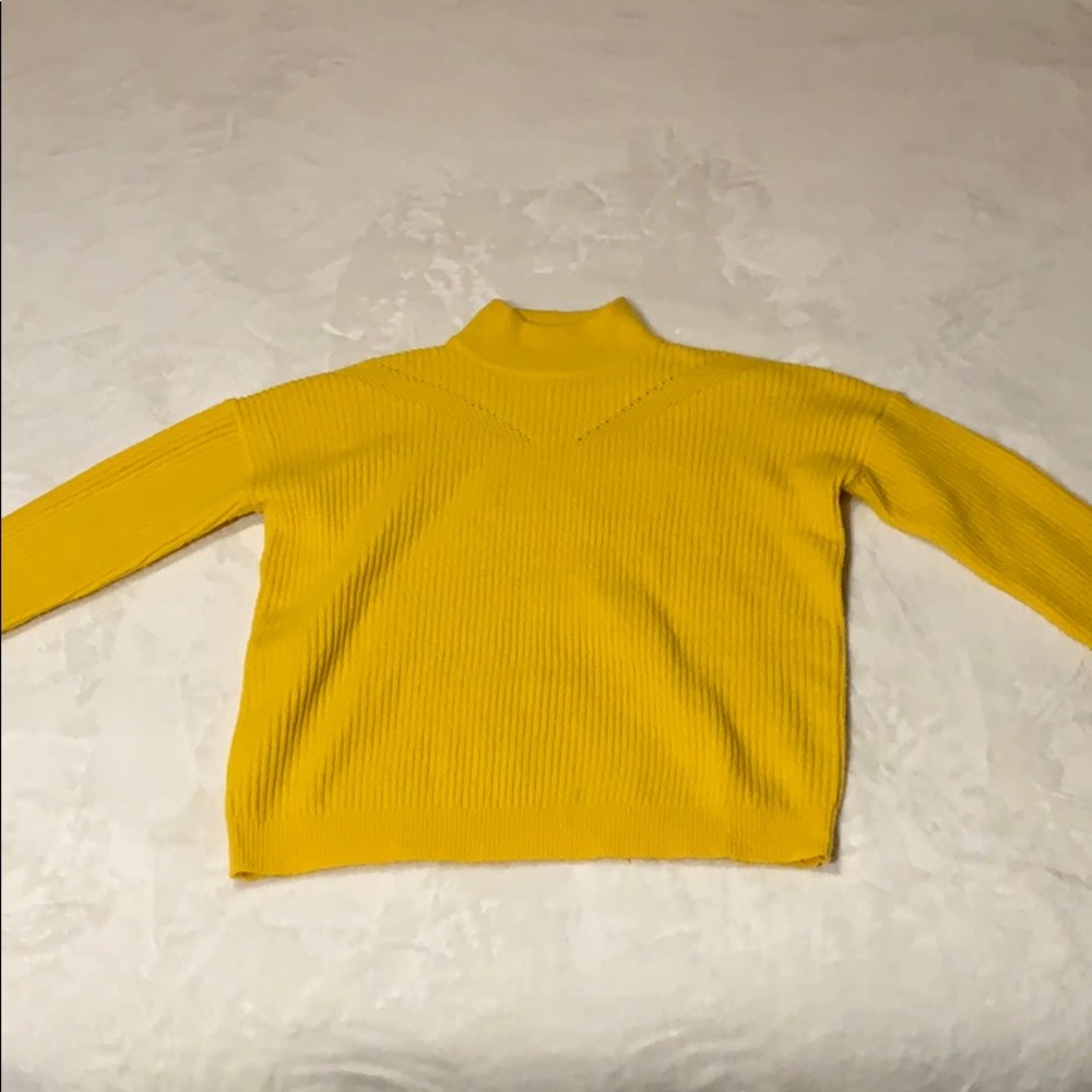 Tularosa lemon yellow turtle neck sweater
